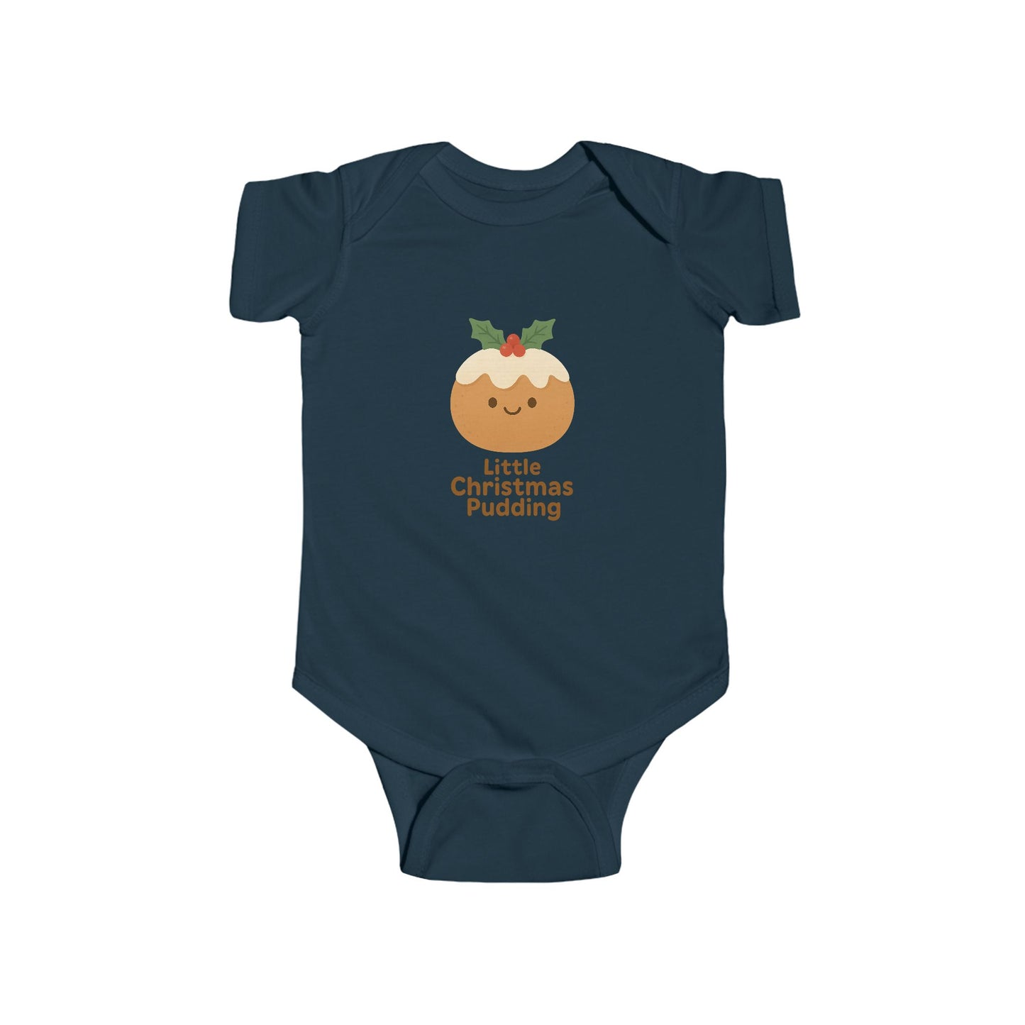 Baby Bodysuit — Cute 'Little Christmas Pudding' Holiday Onesie