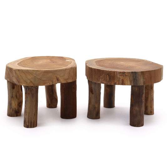 Med Teak Pad Display, Set Of Two - 27x15cm