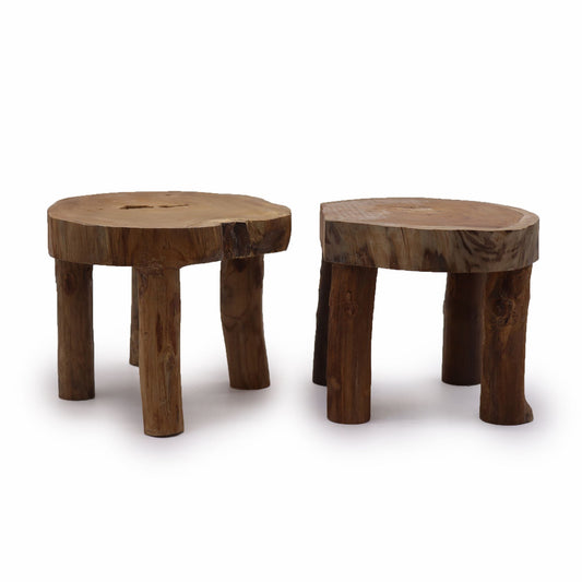 Higher Teak Pad Display, Set Of Two - 27x20cm