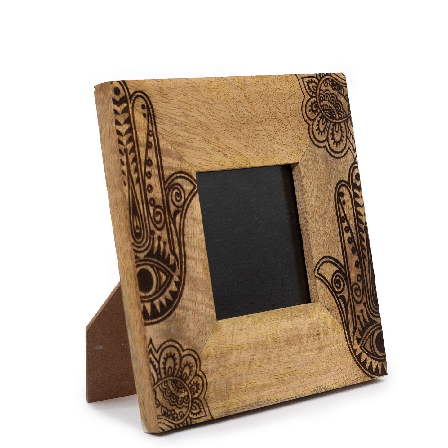 Kleiner Mangoholz-Bilderrahmen (für 10x15cm) 20x20x2cm - Hansa - Schwarz