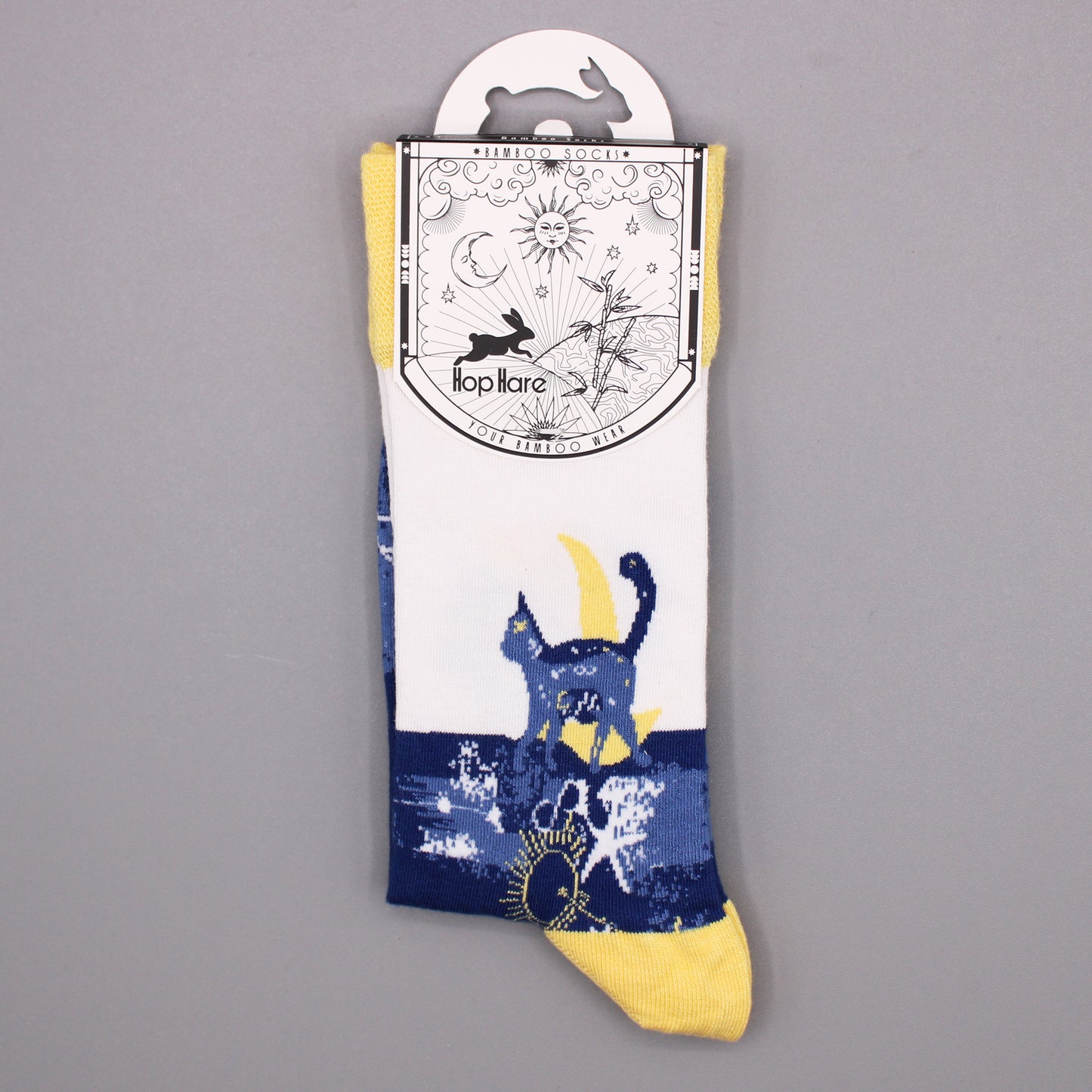 Hop Hare Bamboo Socks M/L - Midnight Cat