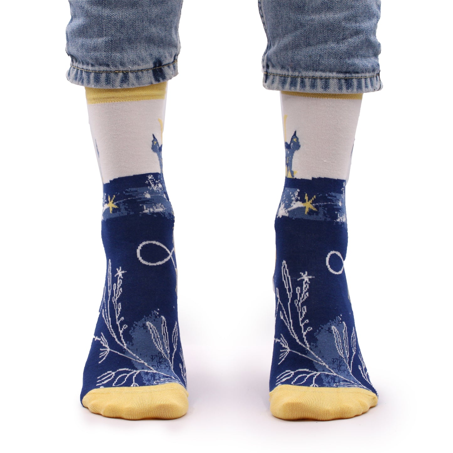 Hop Hare Bamboo Socks M/L - Midnight Cat