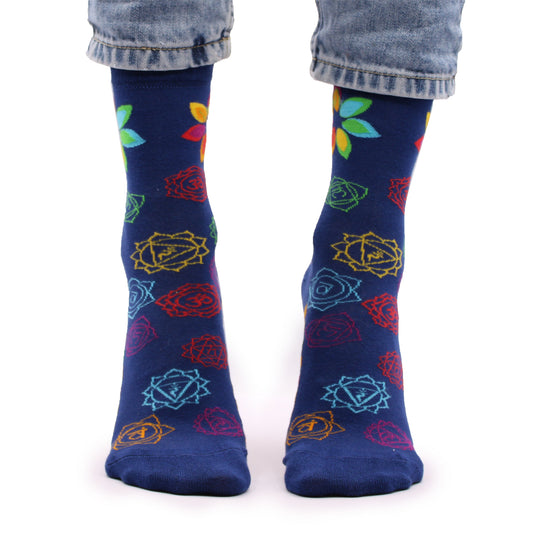 Hop Hare Bamboo Socks M/L - Rainbow Chakra