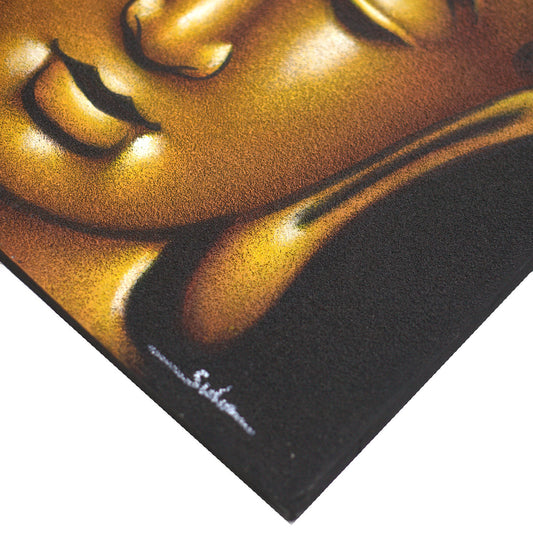 Buddha Painting - Gold Sand Finish. Sizes: H:80 W:60 D:3cm&nbsp;