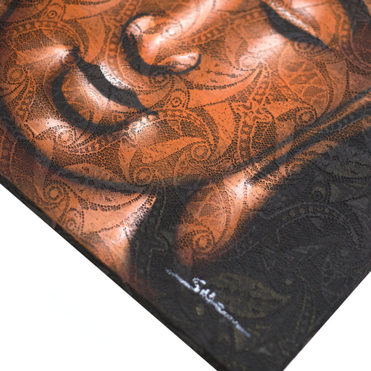 Buddha Painting - Copper Brocade Detail. Sizes: H:80 W:60 D:3cm