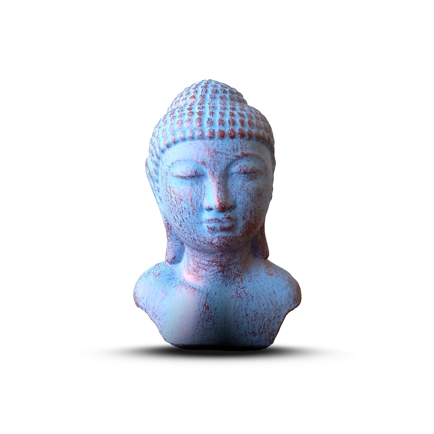 Tranquility Buddhakopf - Blaues Kupfer