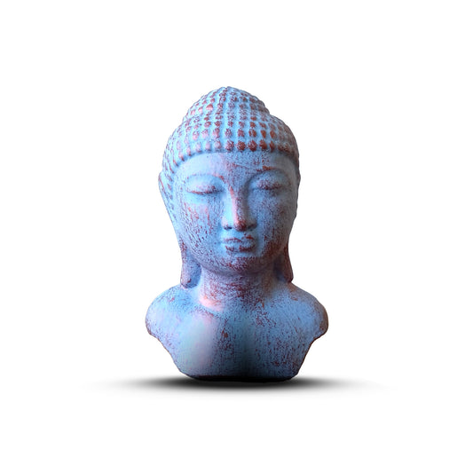 Tranquility Buddhakopf - Blaues Kupfer