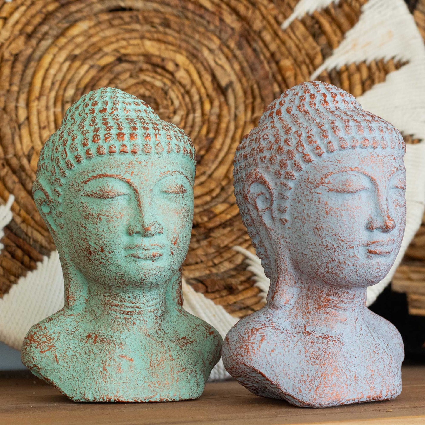 Tranquility Buddhakopf - Blaues Kupfer