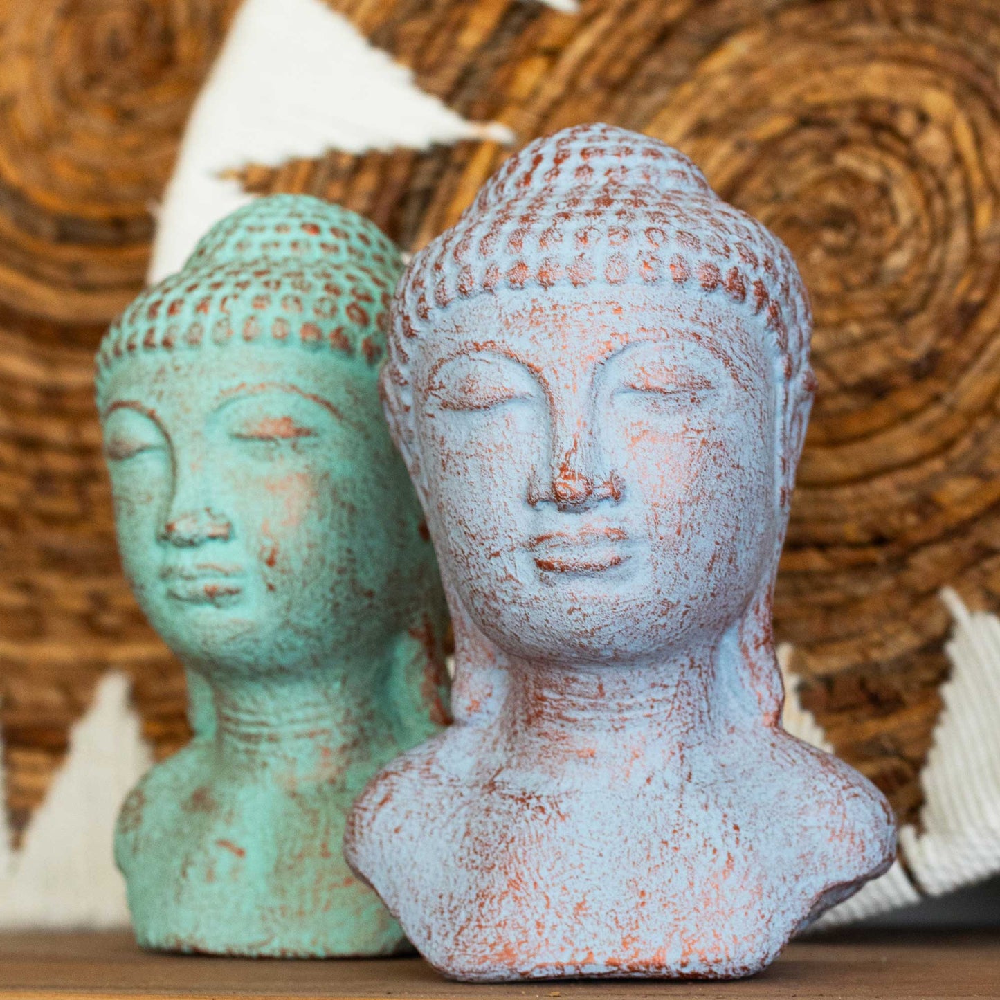 Tranquility Buddhakopf - Blaues Kupfer