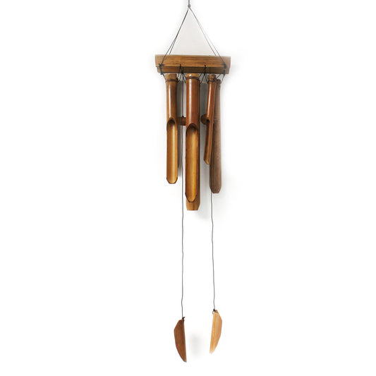 Bambus-Windspiel – Natürliches Finish – 6 große Röhren