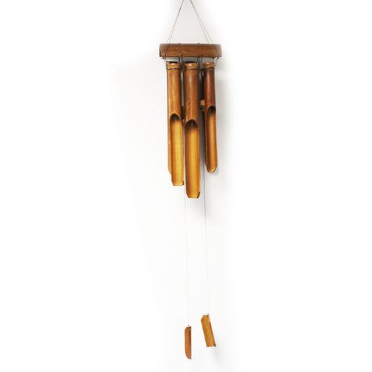 Bambus-Windspiel – Natürliches Finish – 6 mittelgroße Röhren