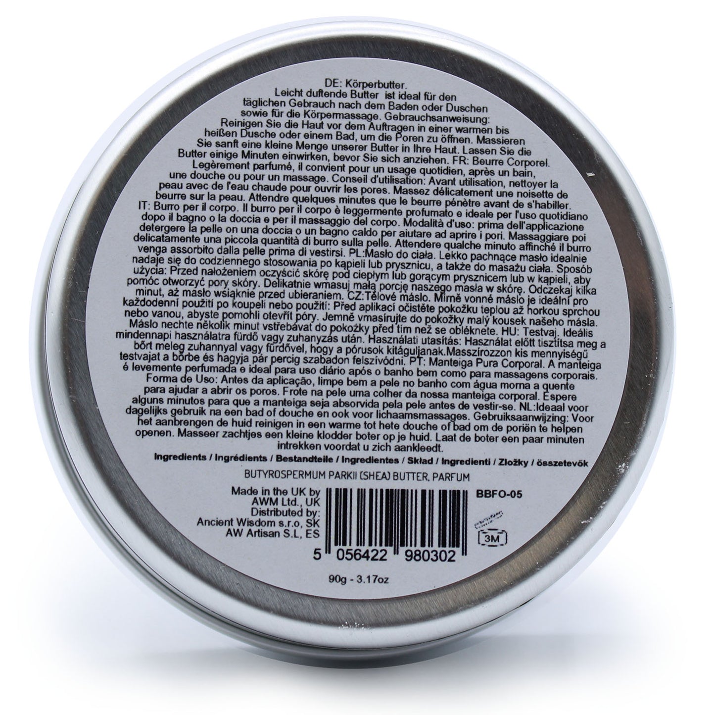 Duftende Shea-Körperbutter 90 g – Süße Erdbeere