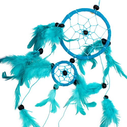 Bali Dreamcatchers - Medium Round - Turq/Pink/Purp. Pack Of 6.