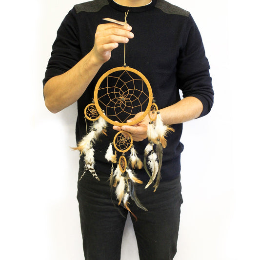 Bali Dreamcatchers - Large Round - Turq/Pink/Purp.Pack Of 3.