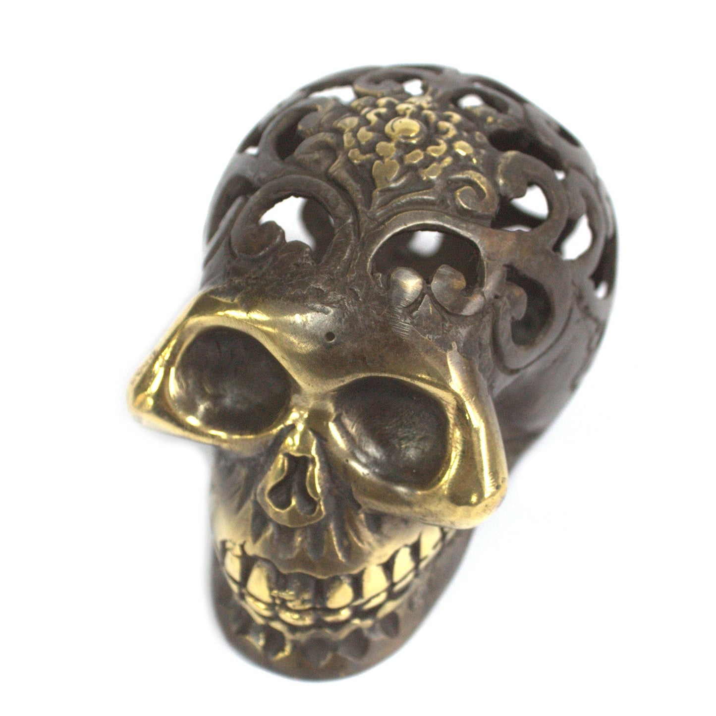 Vintage Messing Totenkopf - Med