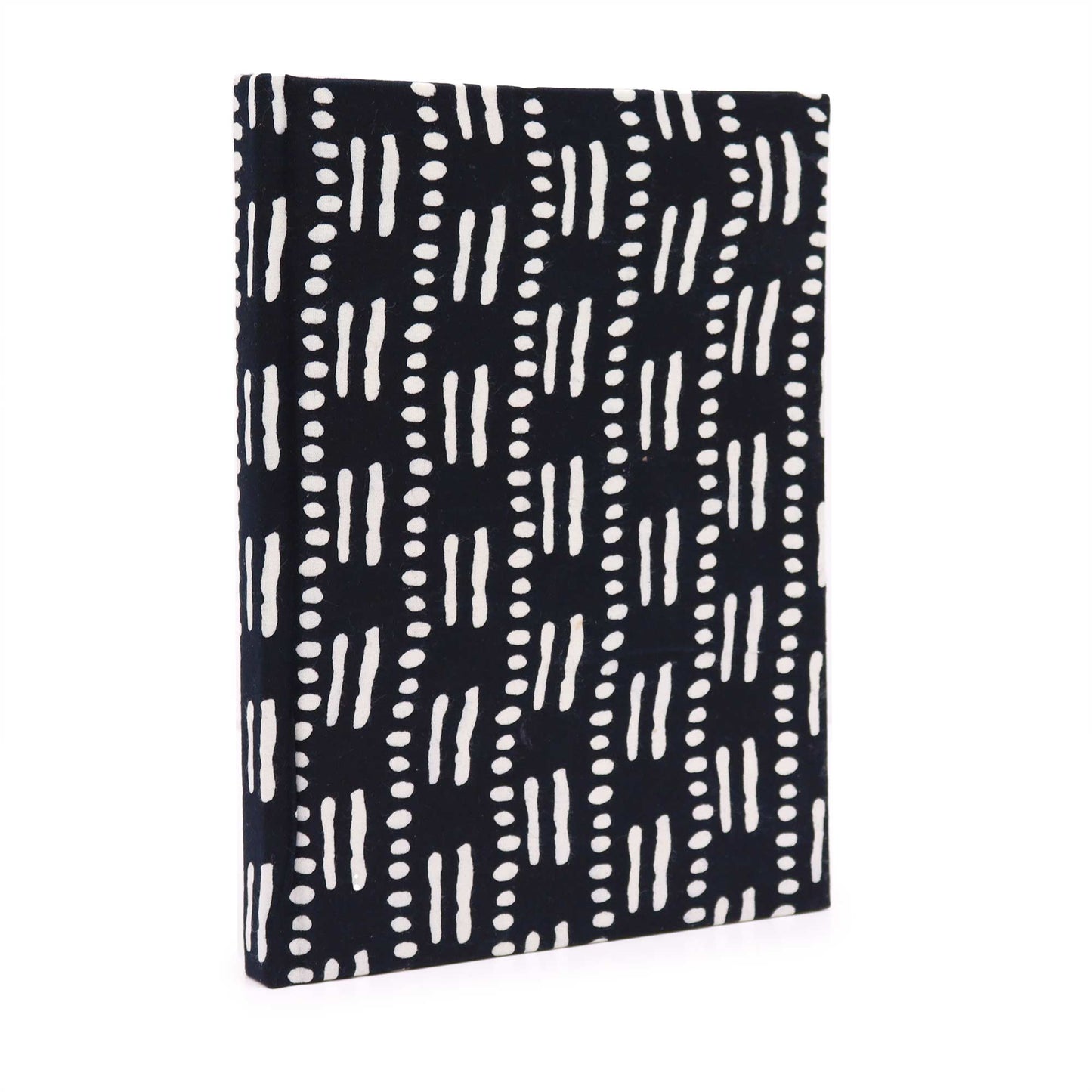 Notizbücher mit Baumwolleinband, 20 x 15 cm, 96 Seiten, Schwarze Punkte und Striche