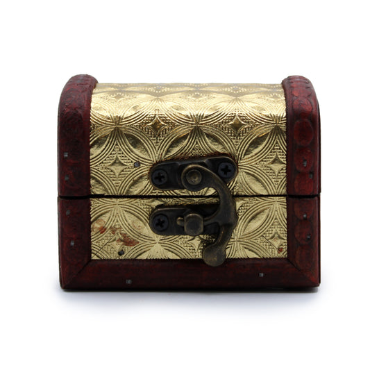 Mini Colonial Boxes - Gold.     5cm x 6cm x 6cm