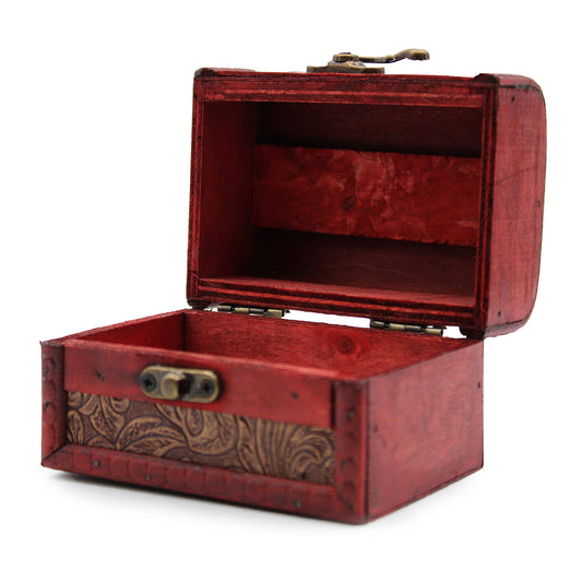 MLrg Colonial Boxes - Floral Embossed.      8cm x 11cm x 8cm