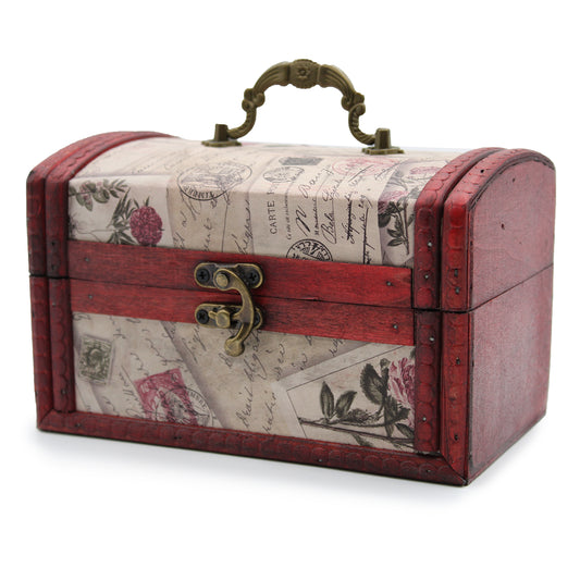 Sets of 2 Colonial Boxes - Rose Design.     17.5cm x 11cm x 11cm / 14.5cm x 8cm x 8cm