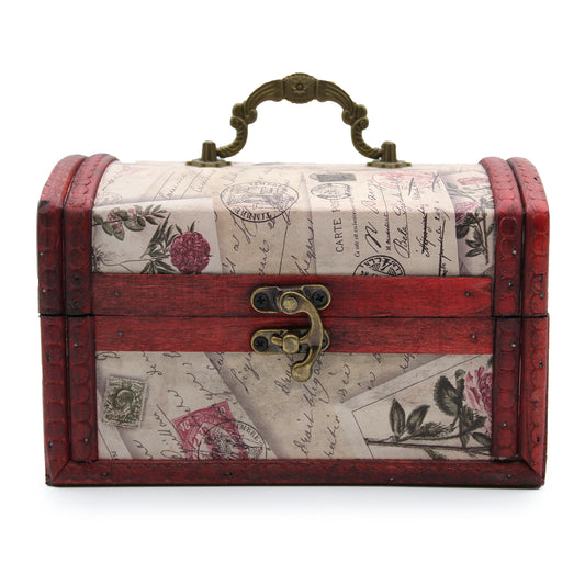Sets of 2 Colonial Boxes - Rose Design.     17.5cm x 11cm x 11cm / 14.5cm x 8cm x 8cm