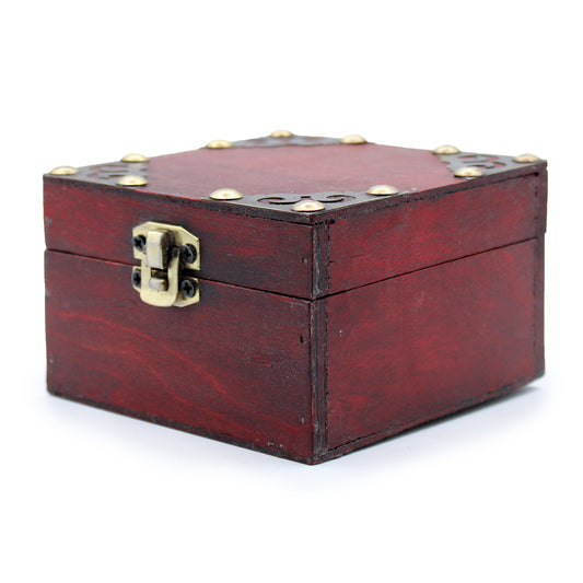 Set of 2 Gothic Square Boxes.     10cm x 6cm x 10 cm / 7cm x 5.5cm x 7cm