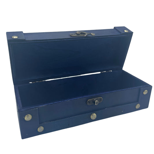 Long Tea Chest - Teal.   21.5x8.5x7 (cm)
