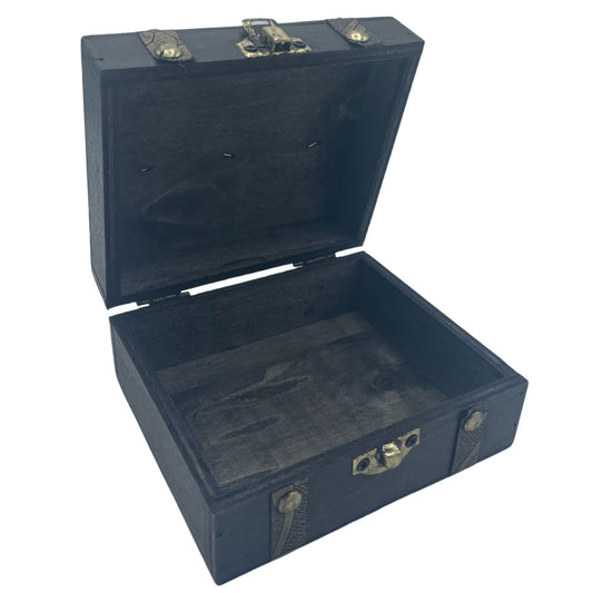 Square Tea Chest - Grey.   13x5.8x11 (cm)