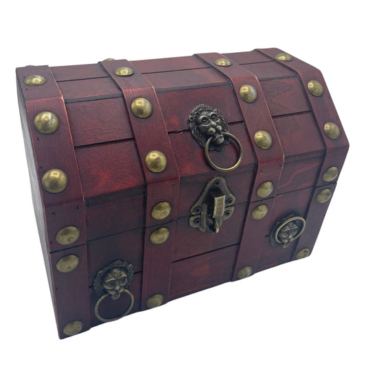 Large Treasure Chest - Tan.     21x15.5x16 (cm)