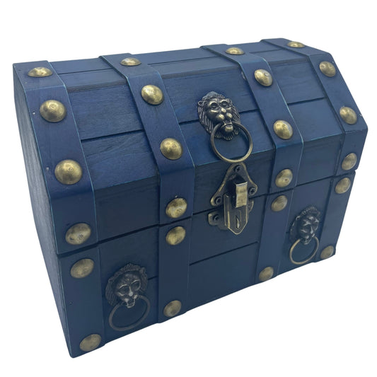 Large Treasure Chest - Teal.     21x15.5x16 (cm)