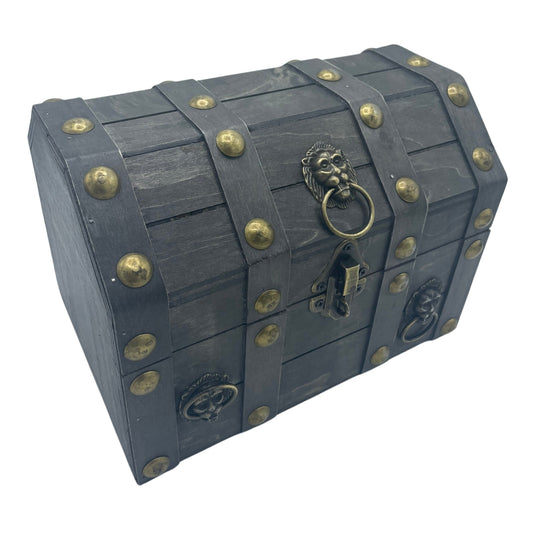 Large Treasure Chest - Grey.     21x15,5x16 (cm)