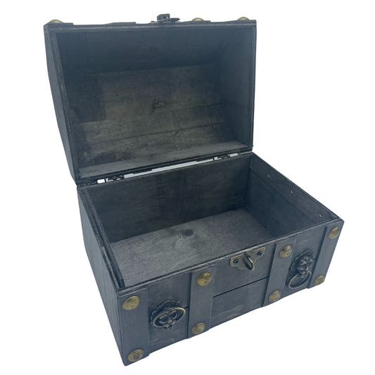 Large Treasure Chest - Grey.     21x15,5x16 (cm)