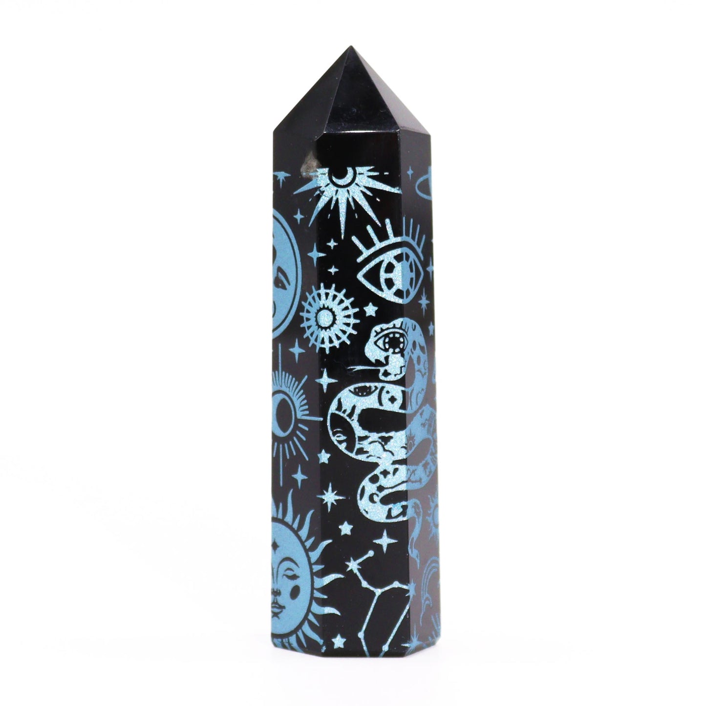 Schwarze Obsidianspitzen - Mystic Story - Himmelblau