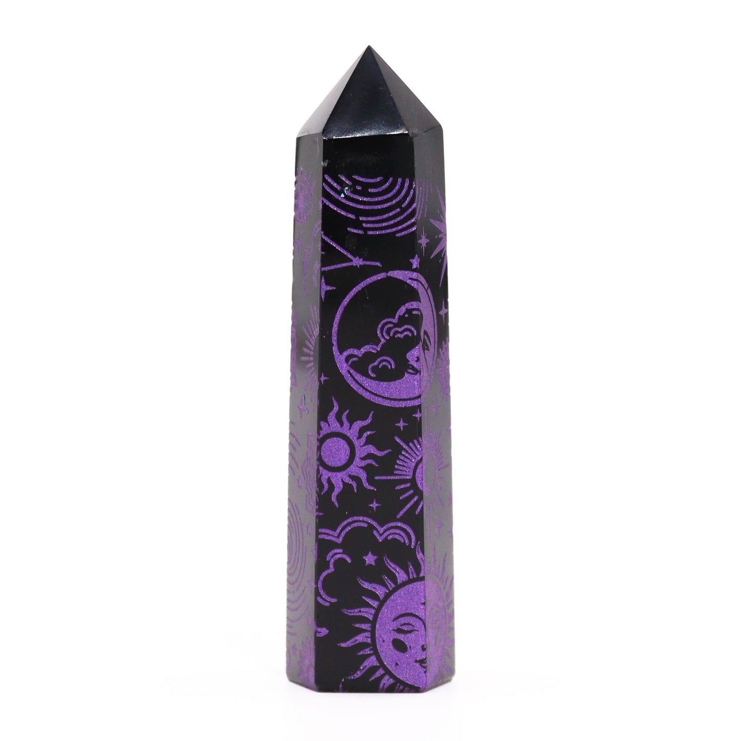 Schwarze Obsidianspitze - Mystic Story - Deep Purple