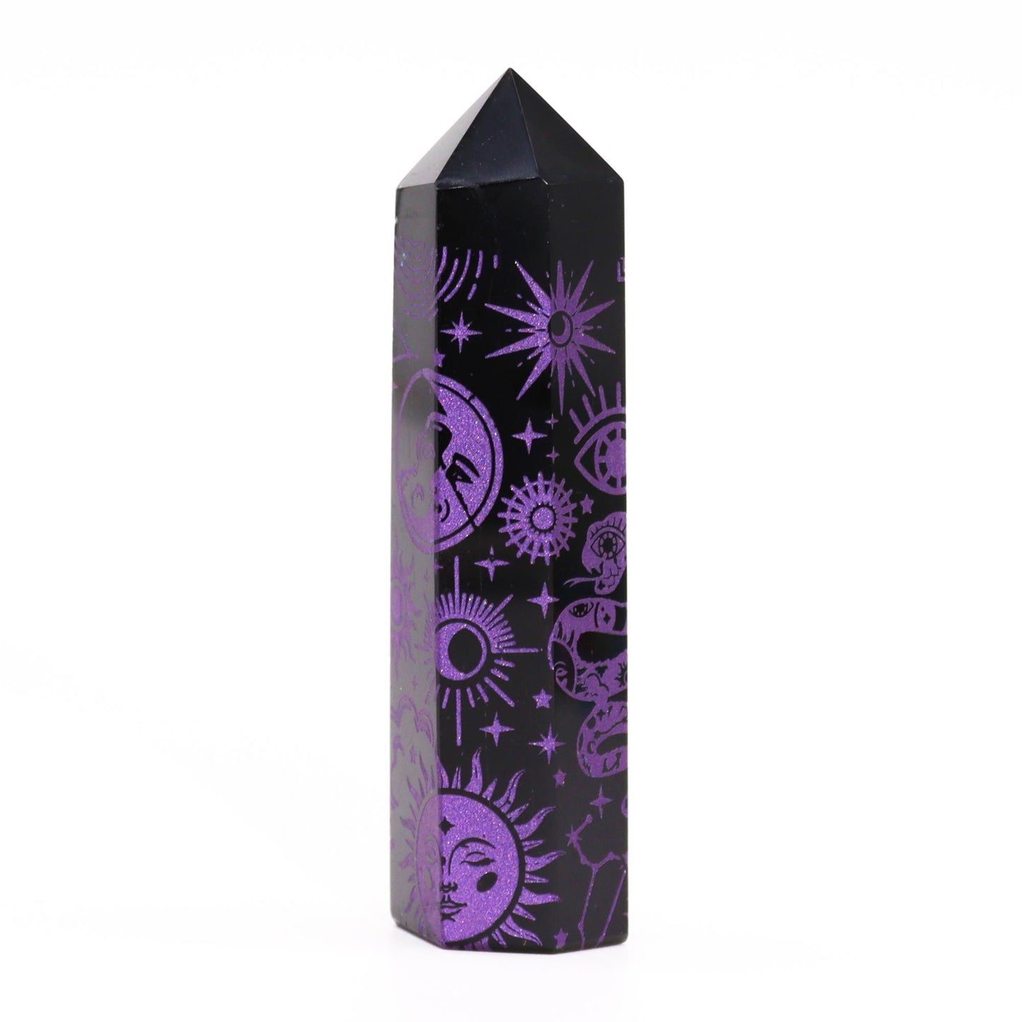 Schwarze Obsidianspitze - Mystic Story - Deep Purple