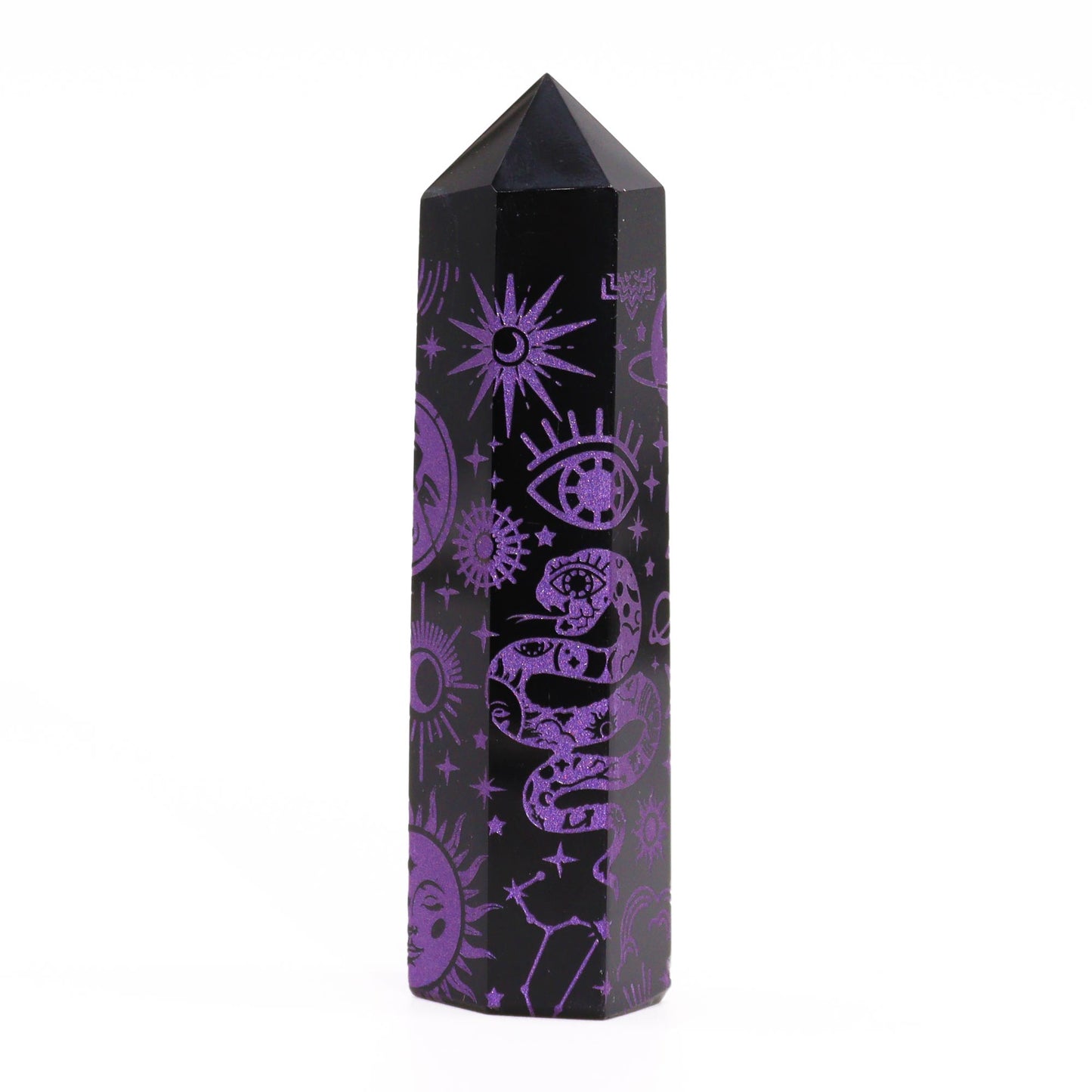 Schwarze Obsidianspitze - Mystic Story - Deep Purple