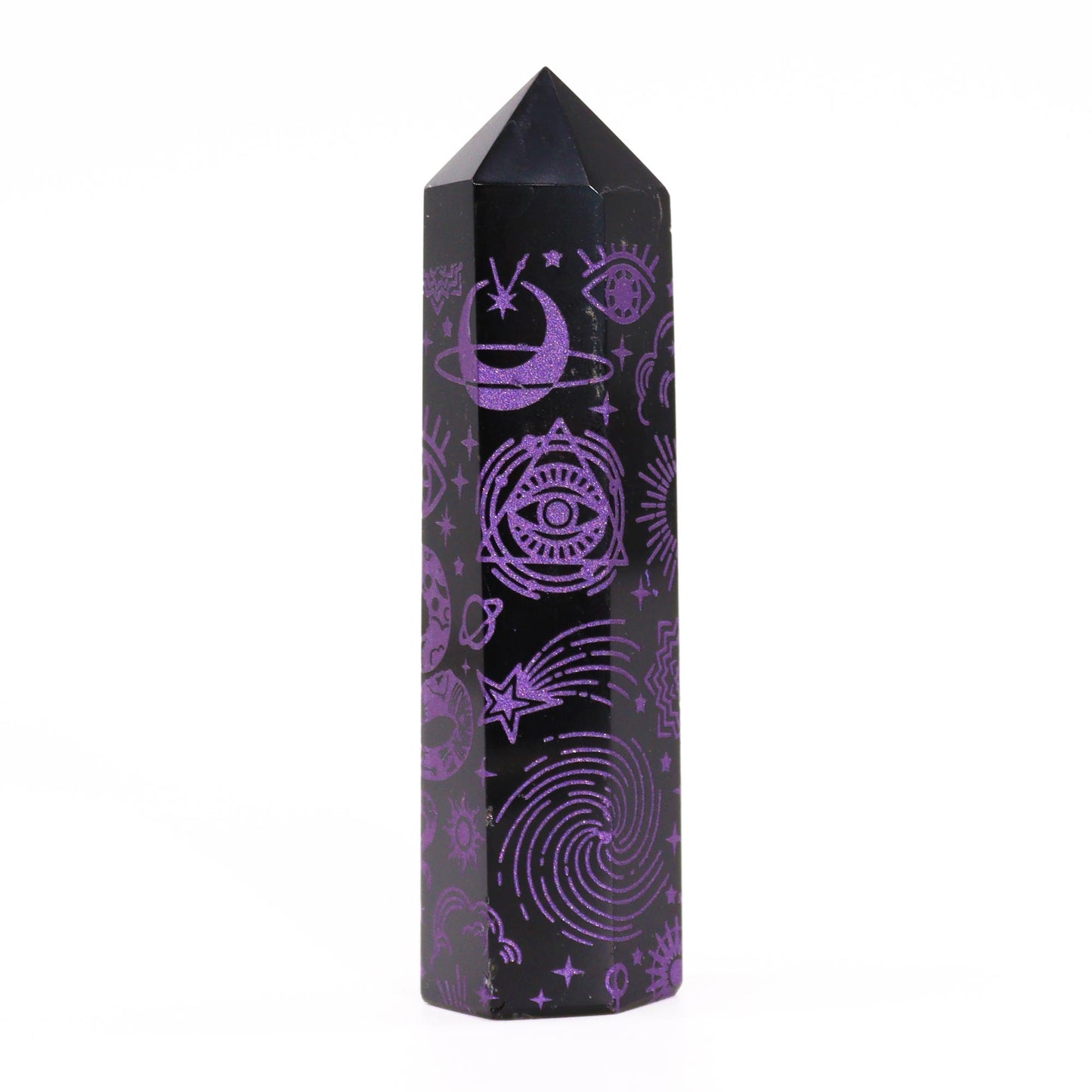 Schwarze Obsidianspitze - Mystic Story - Deep Purple