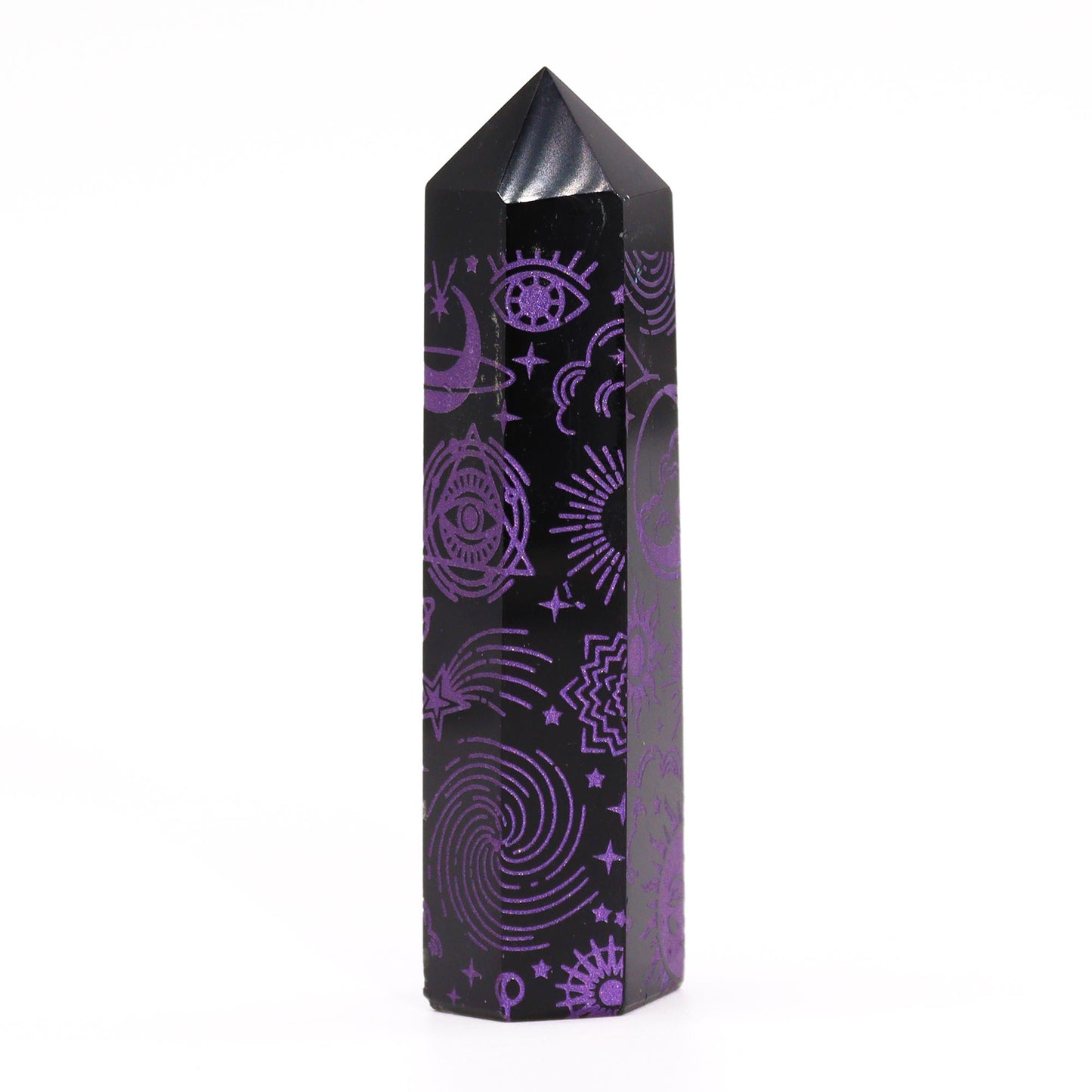 Schwarze Obsidianspitze - Mystic Story - Deep Purple