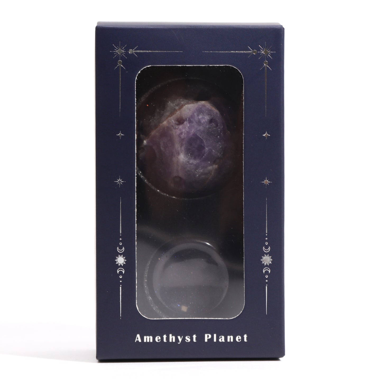Ametyst-Planet auf einem Sola-Goldstone-Ständer (JUPITER)