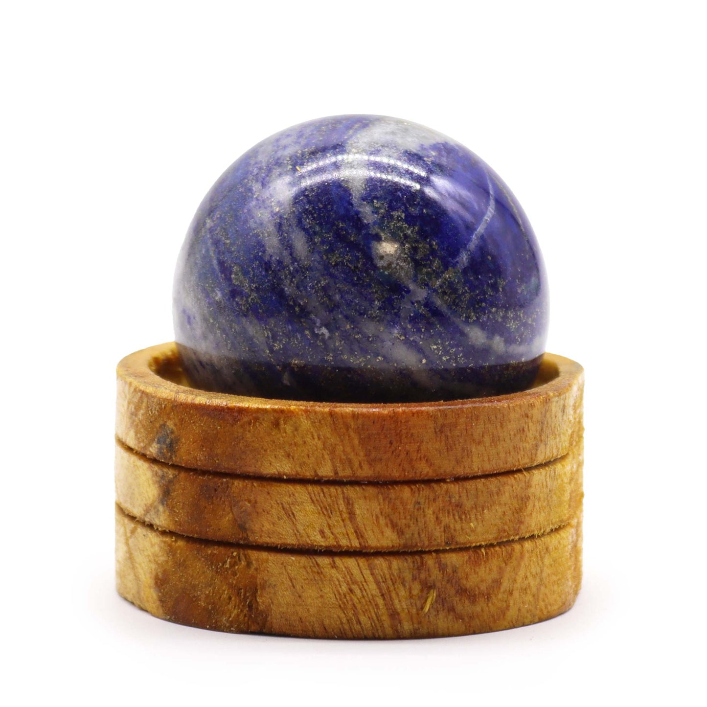 Edelsteinkugel 50mm - Afghanischer Lapis mit Ständer
