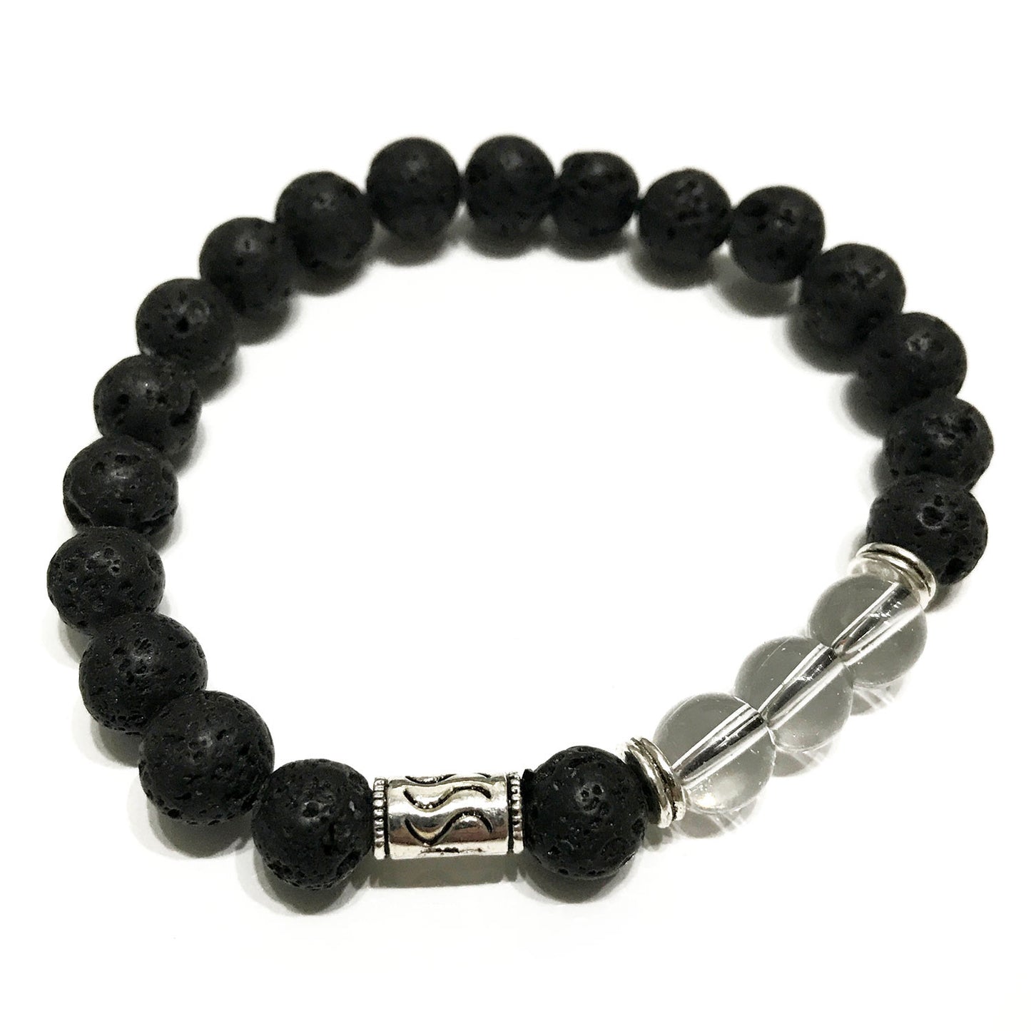 Lavastein Armband - Tribal Rock Quartz