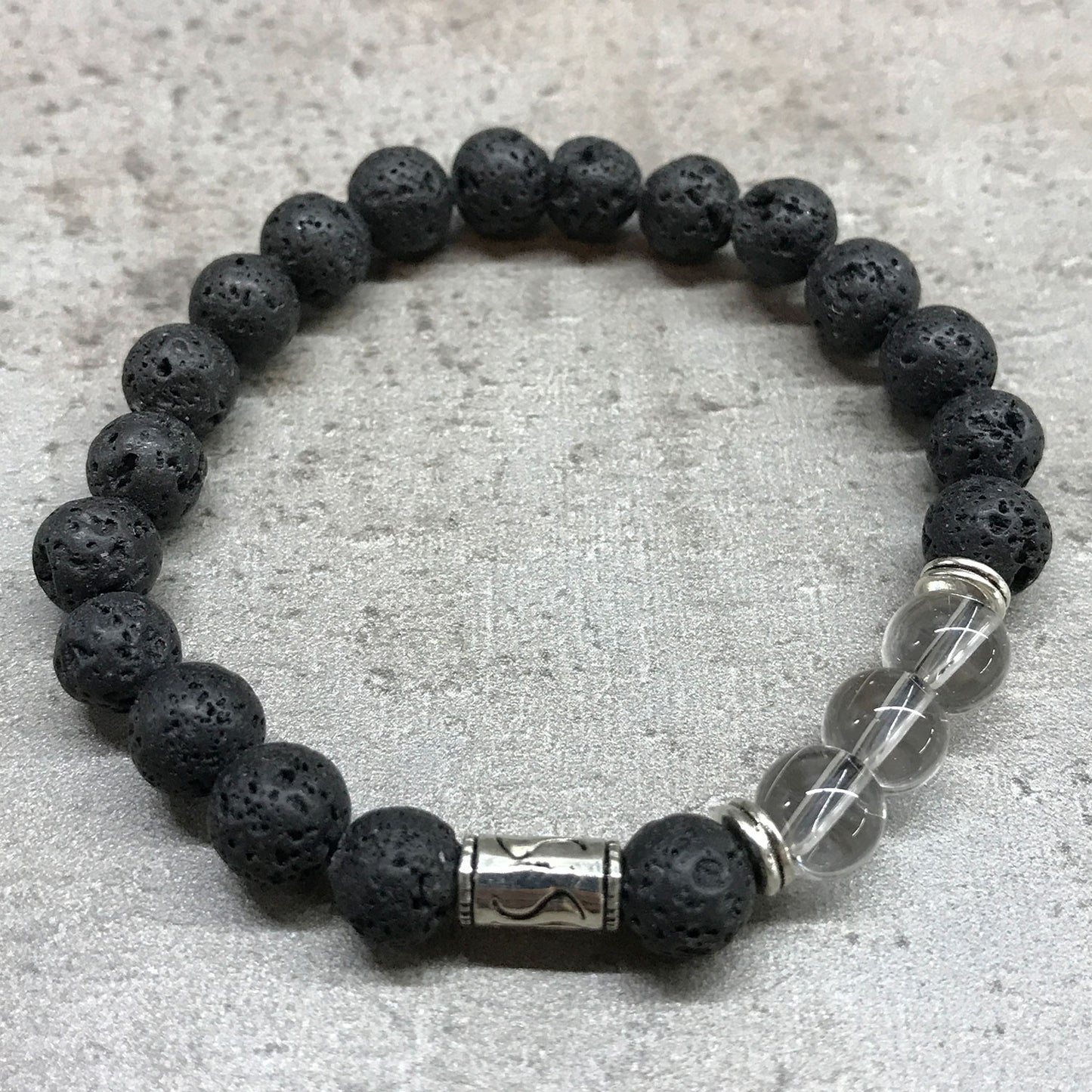 Lavastein Armband - Tribal Rock Quartz