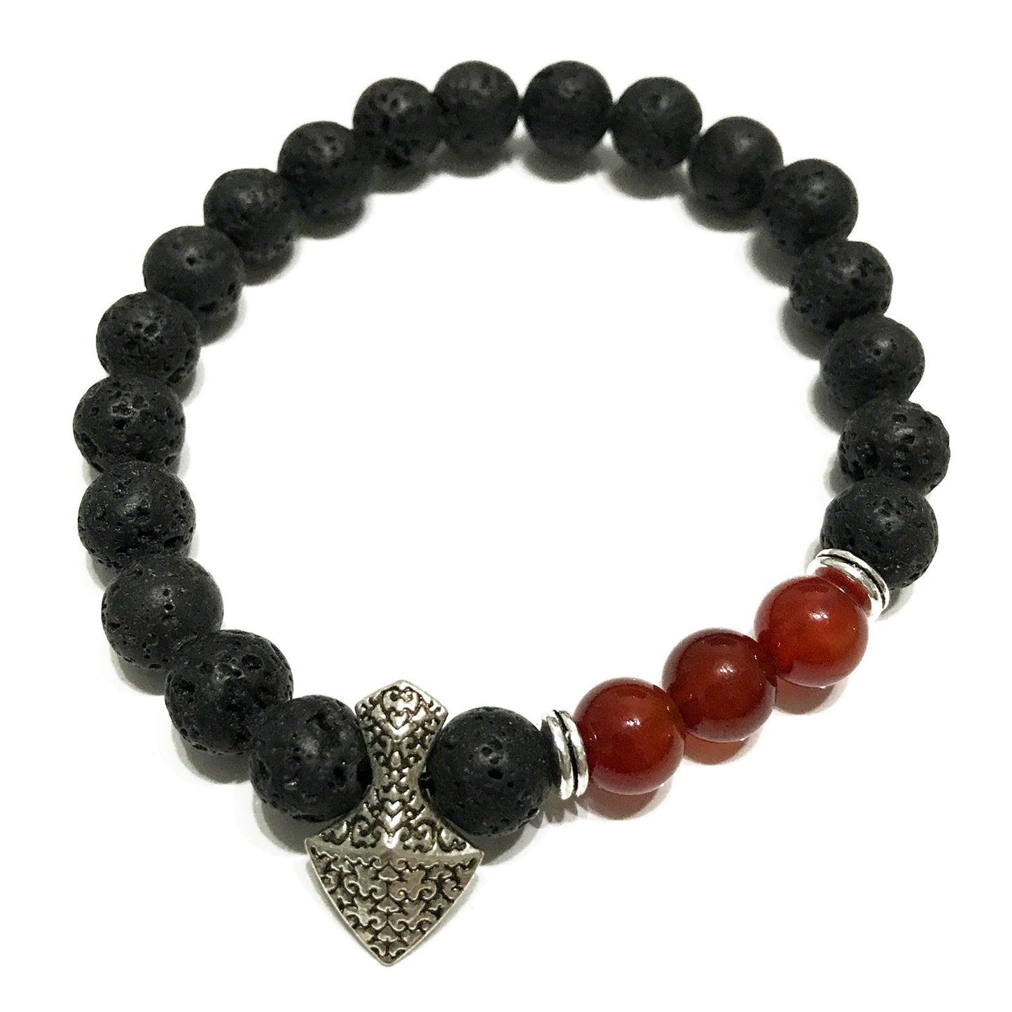 Lavastein Armband - Axtkopf Karneol