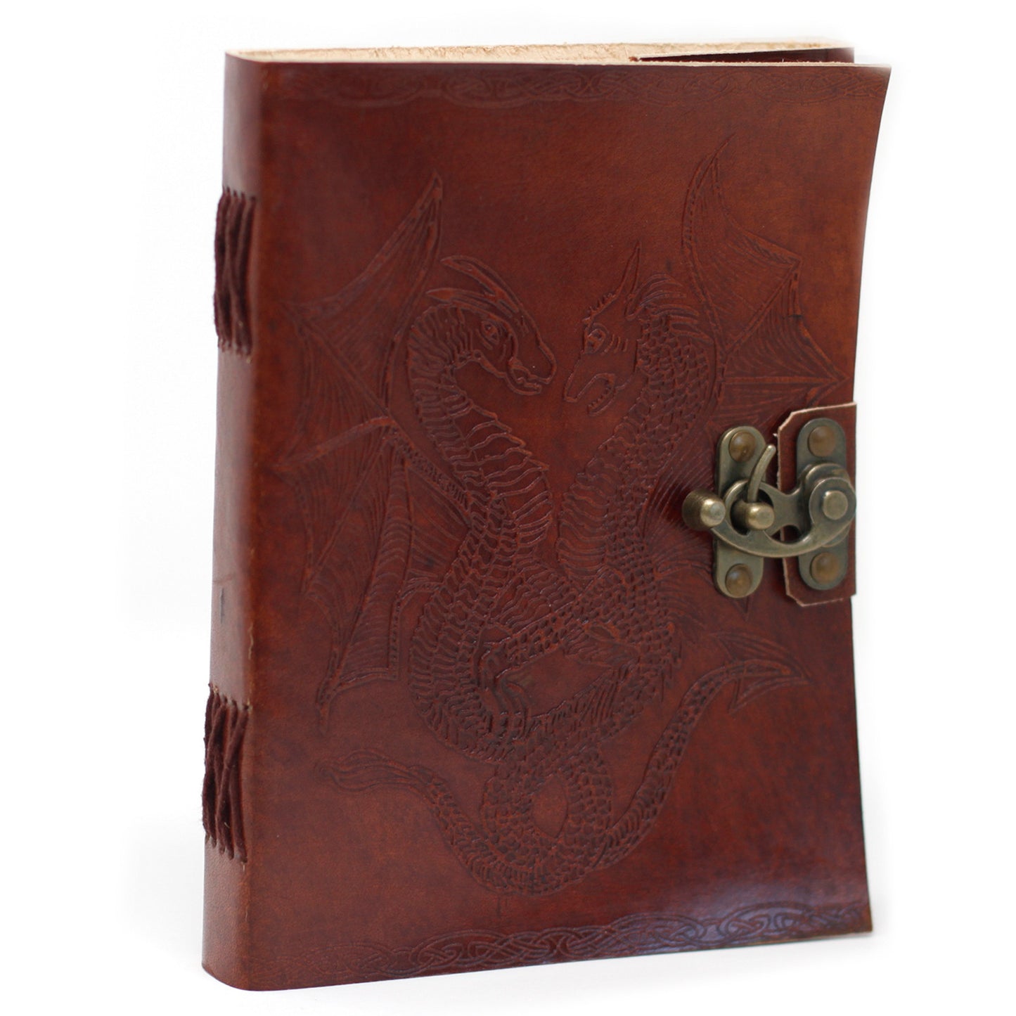 Drachen-Notizbuch aus Leder (6x8 Zoll)