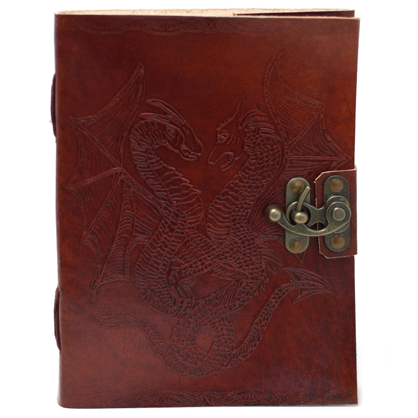 Drachen-Notizbuch aus Leder (6x8 Zoll)