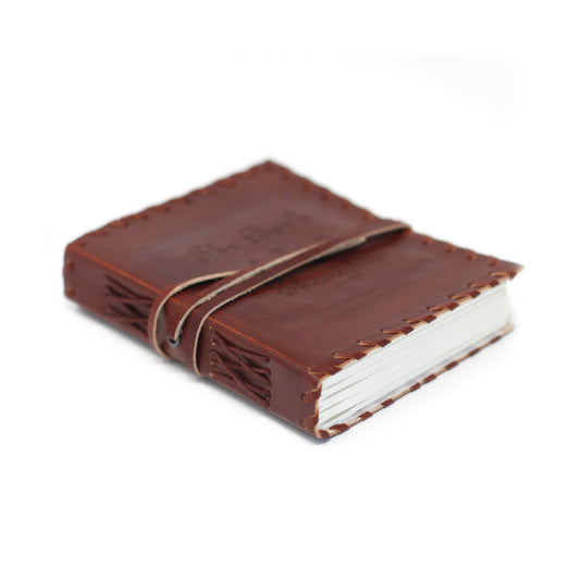 Gedankenbuch aus Leder mit Notizbuch (6x4 Zoll)