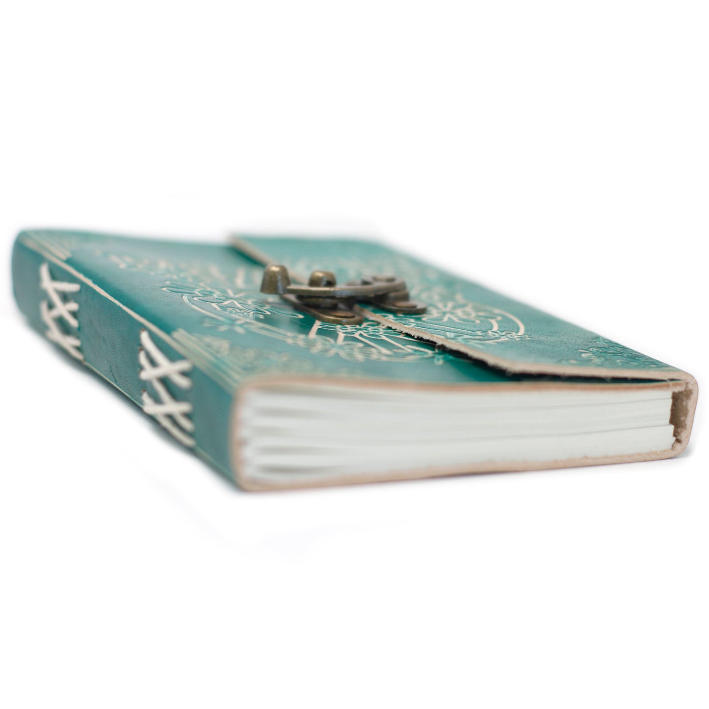 Notizbuch „Green Peace“ aus Leder mit Schloss (7x5 Zoll)