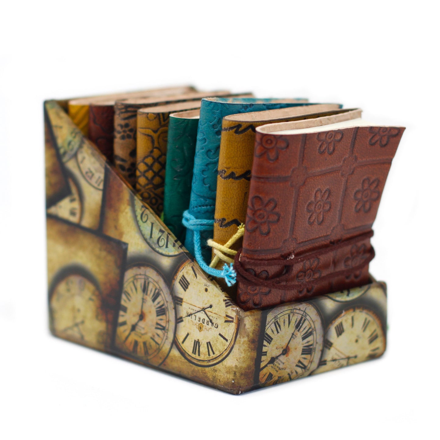 Mini-Notizbuch aus sortiertem Leder (4x3 Zoll) – 1 Stück