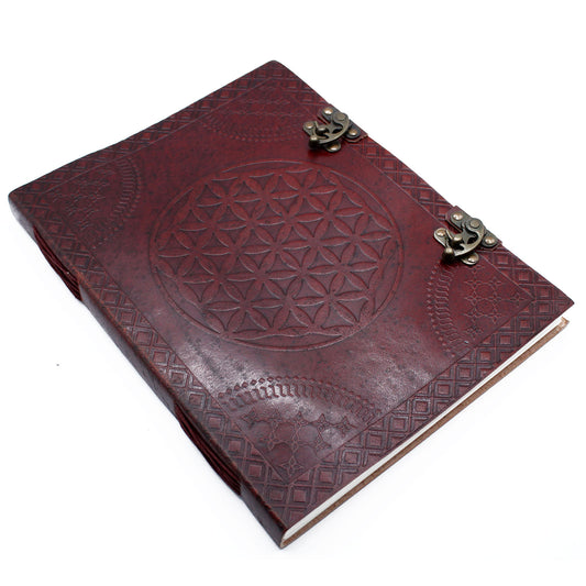 Riesiges Lederbuch „Blume des Lebens“ 10x13 (200 Seiten)