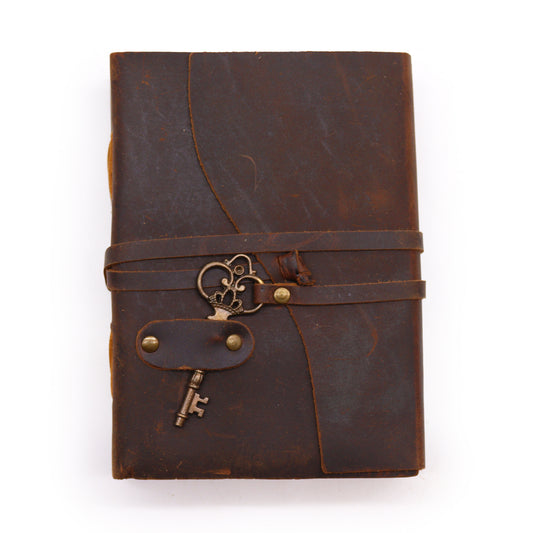 Geöltes Leder &amp; Schlüssel - 200 Seiten mit Klarschnitt - 13x18cm