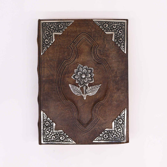 Heafty Red Tan Buch – Zinkrosendekor – 200 Seiten mit Büttenrand – 26 x 18 cm